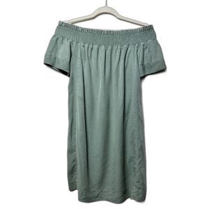 Vineyard Vines Mini Dress Tunic Size S Olive Light Green Soft Boho Hippie Beach